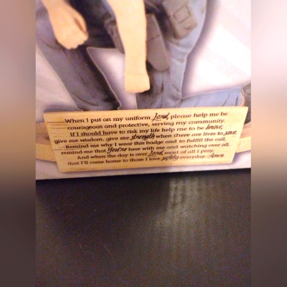 SPACE THAT SPEAKS: NWT DIckson's Police Officer's Prayer, kneeling in uniform - Picture 3 of 3